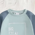 thumbnail image 4 of TOWED22 Toddler Baby Boy Clothes Fall Winter Outfits Long Sleeve Sweatshirt Casual Pants Set Size:0-6 M,Color:Blue, 4 of 7