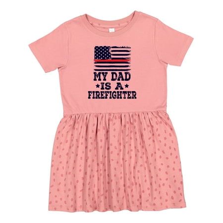 

Inktastic Dad is a Firefighter Girls Toddler Dress