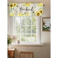 thumbnail image 2 of Valances for Windows Sunflower Bee Kind Rod Pocket Cafe Window Treatments Valance Curtains for Kitchen Bathroom Laundry Basement Windows 60"x18", 2 of 9