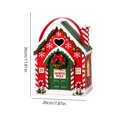 thumbnail image 3 of Christmas Magic House Gift Box Cottage Shaped Handle Packaging Gingerbread | Lidded Cardboard Container for Cookies Candy Small Presents Holiday Party Favor Storage Carrying Display Seasonal Treats, 3 of 3