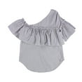 thumbnail image 2 of Bar Iii Womens Ruffled One Shoulder Blouse, 2 of 2