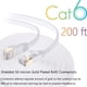 thumbnail image 2 of Comtelek Cable Ethernet Plano Cat6 De 200 Pies Con Clips Para Cables Cable De Conexión Ethernet Cat 6 Rj45 Cable De Red Delgado Cable Delgado Para Computadora De Internet - 200 Pies Blanco (60 Metros), 2 of 7