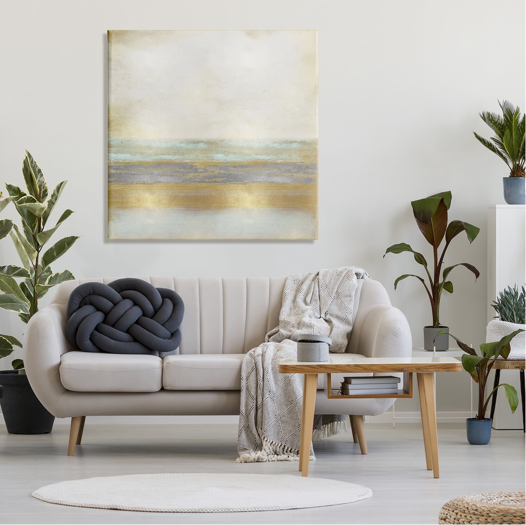 Stupell Industries Modern Glam Landscape Abstract Painting Gallery Wrapped Canvas Art Print Wall Art, 36 x 36