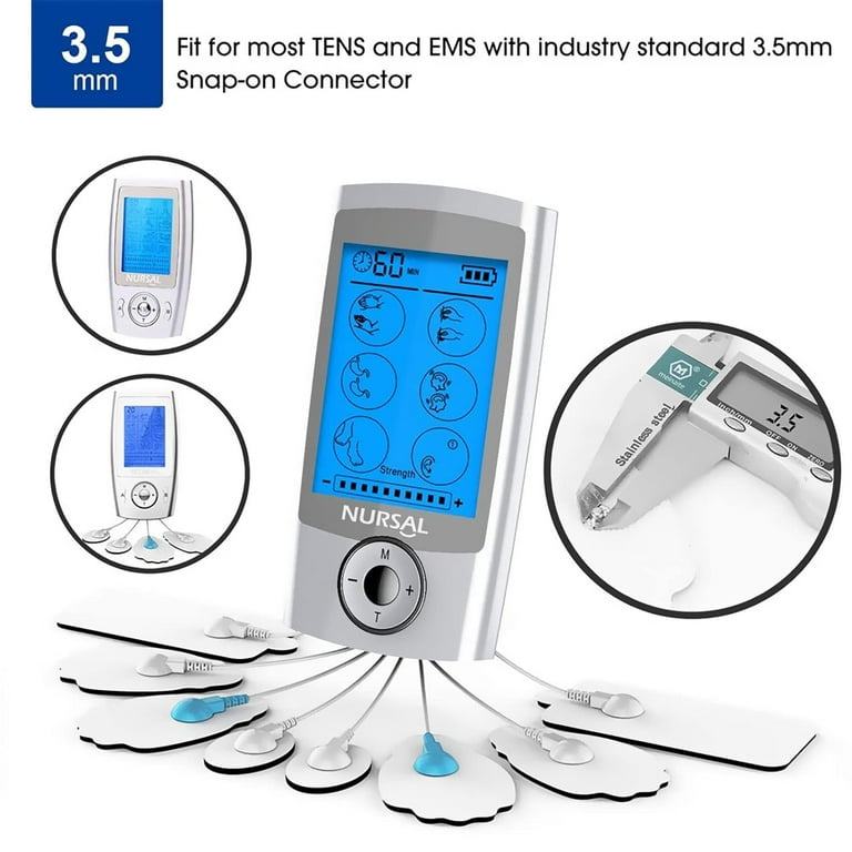 TENS Unit Electrodes Patches 20Pcs Pack Reusable Max over 20 times with  Self-Stick Performance and Non-Irritating Design for Electrotherapy