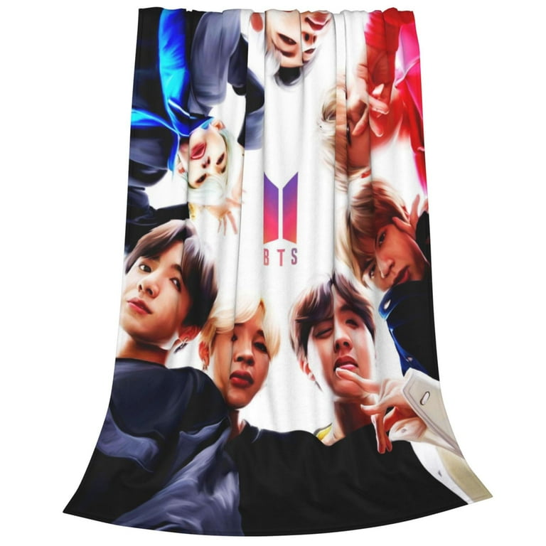 Kpop Bts Fleece Blanket Super Soft Cozy Throw Blanket 40