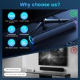 thumbnail image 5 of Salange Small Sound Bar for TV Computer, Compact Soundbar with Built-in Subwoofer, Bluetooth 5.4, HDMI/AUX/USB,16.3inch, 5 of 7