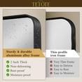 thumbnail image 2 of TETOTE Black Bathroom Mirror, 55x36 Inch Matte Metal Frame Modern Farmhouse Decor Rectangular Large Entryway Vanity Wall Mounted Mirror (Horizontal/Vertical), 2 of 8