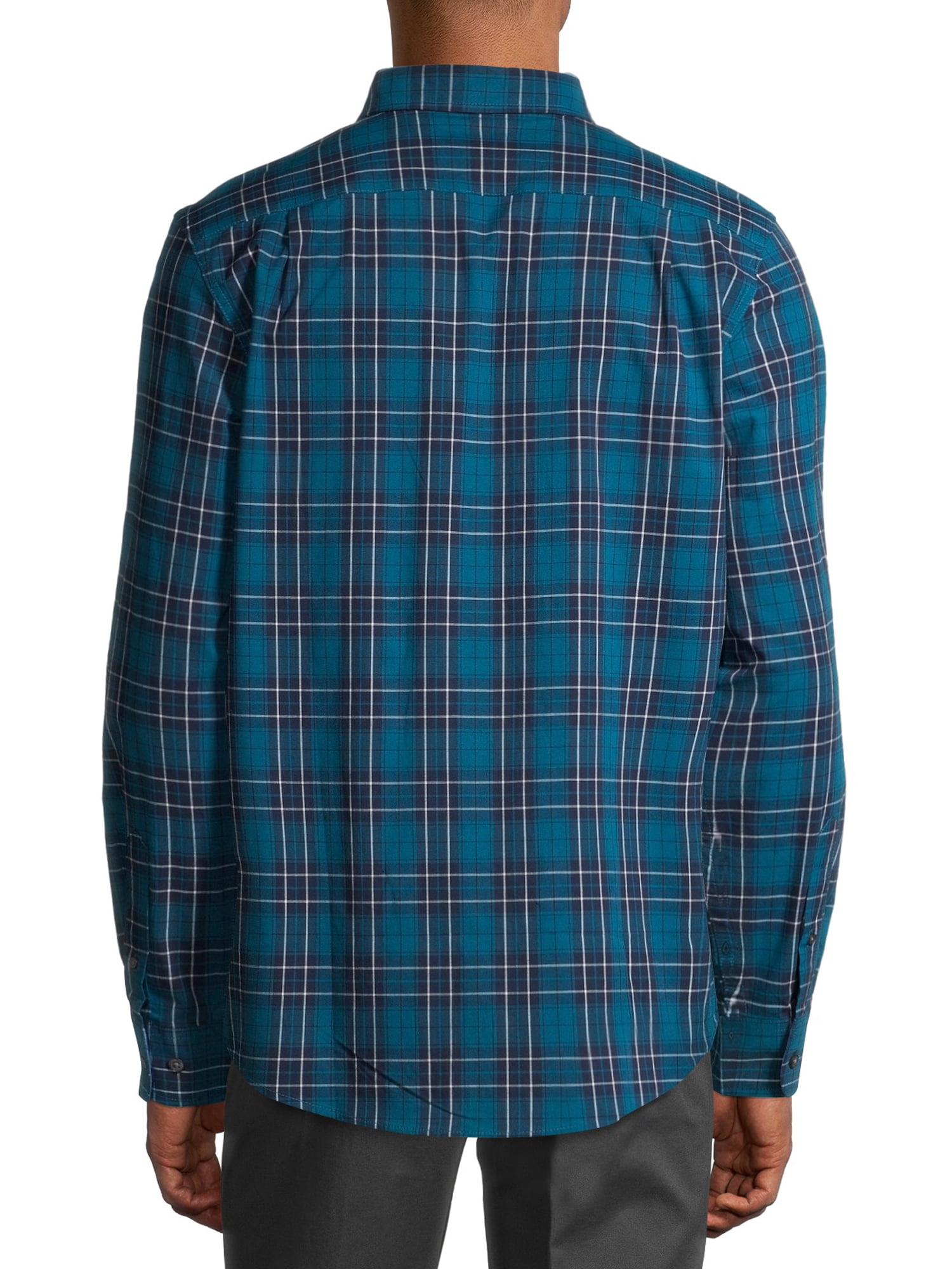 George Men's and Big Men's Long Sleeve Stretch Poplin Shirt, Sizes up to 5XLT