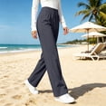 thumbnail image 2 of Womens Quick Dry Casual Pants, Straight Leg Elastic Waist Stretch Breathable Athletic Trousers, Walking Hiking Jogging Fitness Sports Wear | VerBelle,Dark Gray S, 2 of 7