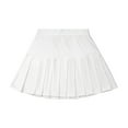 thumbnail image 2 of Huanglei Girls' Solid Color Sports Skirt Half Skirt Tennis Skirt Casual Versatile Pleated Skirt Pants For Children 5 14 Years Old Pleated Skirts 140, 2 of 5