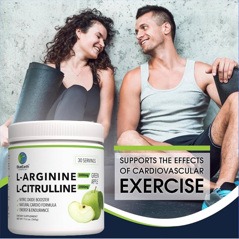 L-Arginine 5000mg + L-Citrulline 2000mg Powder – Nitric Oxide Booster, Blood Pressure & Heart Support – Peach Lemonade 1 thumbnail image