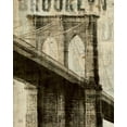 thumbnail image 2 of Mullan, Michael 15x18 White Modern Wood Framed Museum Art Print Titled - Vintage NY Brooklyn Bridge, 2 of 4