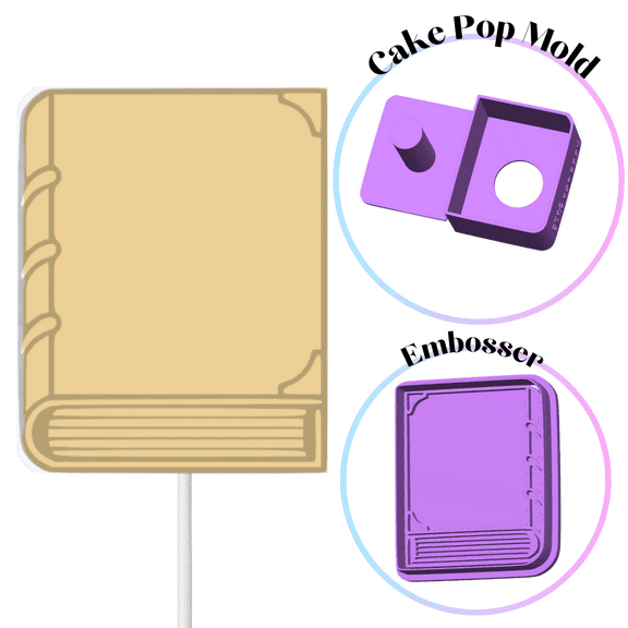 Book W Stamp Cake Pop Mold