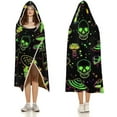 thumbnail image 3 of Gothic Skull Fleece Wearable Blanket for Adults with Halloween Themed Hooded Blanket Warm Cozy Bones Gift for Women, 3 of 6