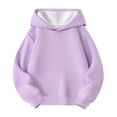 thumbnail image 4 of NAISIBABY Girls Sweatshirts Long Sleeve Casual Soft Solid Color Pullover Sweatshirts Purple Size 10, 4 of 6