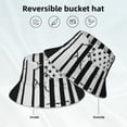 thumbnail image 5 of Daiia Submarine Vintage Flag Pattern Bucket Hat - Trendy Cotton Sun Hat for Beach, Golf, Fishing - Fun Outdoor Vacation Boonie for Men and Women, 5 of 9