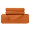 thumbnail image 2 of BNM Flannel Cotton Solid Duvet Set, Full/Queen, Pumpkin, 2 of 6
