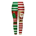 thumbnail image 4 of Fiaer Christmas Women's Leggings Santa High Waisted Xmas Tight Trousers Plus Size Stretch Tummy Control Yoga Pants Red2 XL, 4 of 5