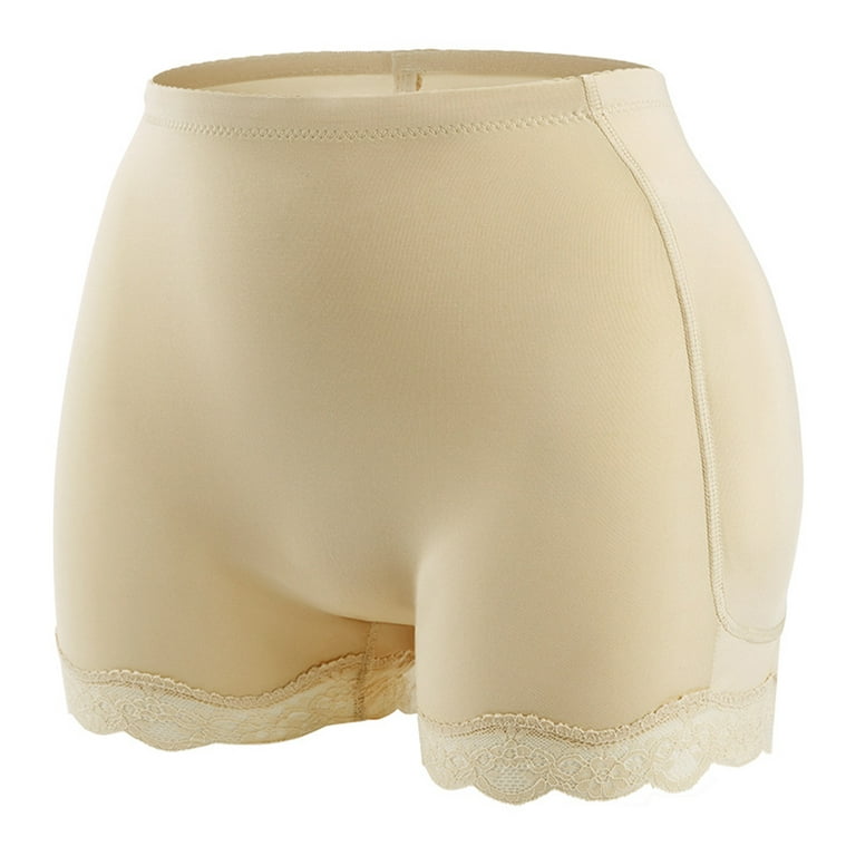 rygai Breathable Butt-lift Underwear Skin-friendly Nylon Lace Design High  Elasticity Butt Shaper for Daily Wear,Skin Color L