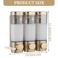 thumbnail image 5 of 3-Chamber Shampoo and Conditioner Dispenser, 3×300ml Refillable No-Drill Wall Mounted Shower Soap Dispenser for Bathroom & Hotel, Gold, 5 of 6