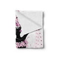 thumbnail image 2 of Latin Soft Flannel Fleece Blanket, Silhouette of a Woman Dancing Samba Salsa Latin Dances Spain and Mexico Culture Print, Cozy Plush for Indoor and Outdoor Use, 50" x 60", Pink Black, by Ambesonne, 2 of 5