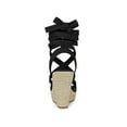 thumbnail image 2 of BLISSFUL STEP Women's Lace Up Wedge Heels Platform Strappy Espadrilles Sandals, 2 of 7