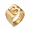 Gold, variant on Men's Number 13 Signet Ring, 316 Stainless Steel Bold Statement Ring