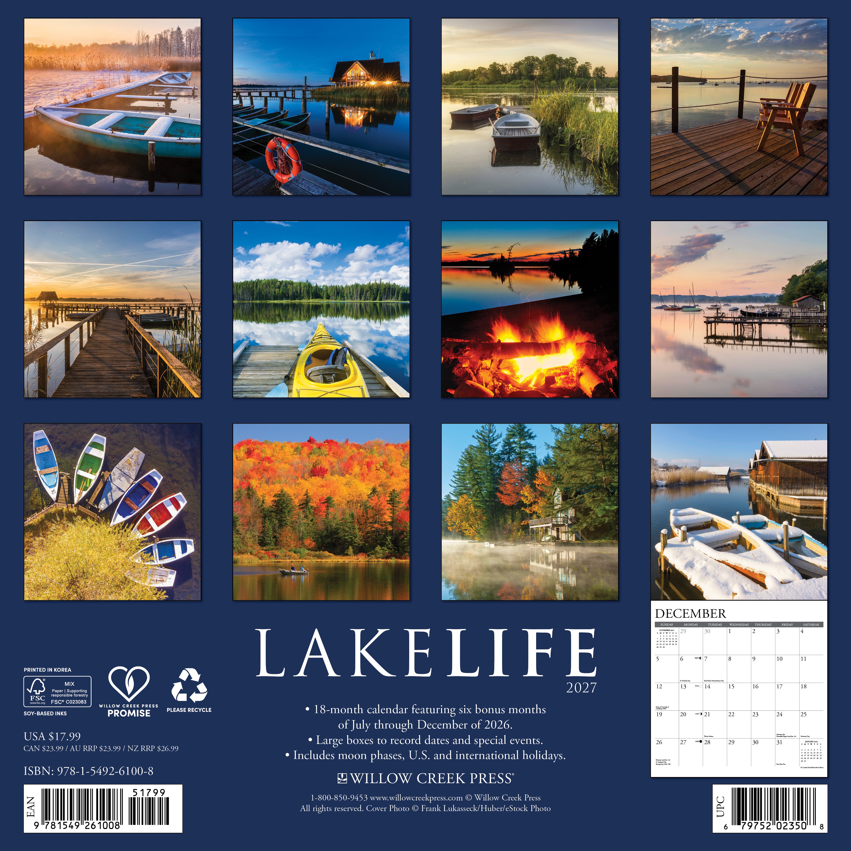 Willow Creek Press, LakeLife 2027 Wall Calendar