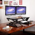 thumbnail image 2 of Convertisseur de Bureau Debout de 37 Pouces, Surélevé Robuste à Hauteur Réglable Assis-Debout avec Plateau pour Clavier et Support, Double Moniteur pour Bureau et Maison, 2 of 8