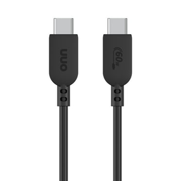 onn 10ft USB-C To USB-C Charging Cable, USB-IF Certified, Fast Charging, Black - Compatible with iPhone 17/16/15 Series, Samsung Galaxy, Note, Pixel Devices iPad Pro, & More