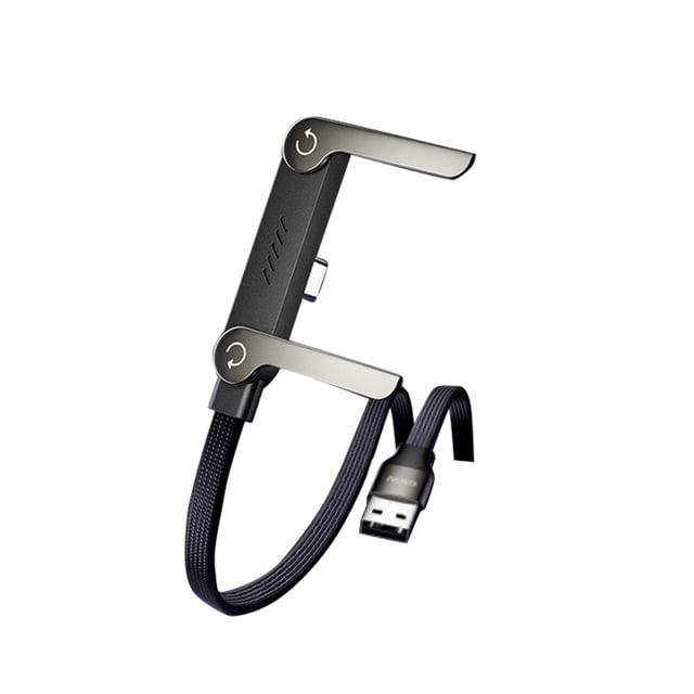 240W Fast Charging Braided USB Data Cable, Foldable Stand Quick Charge Cord, Woven High-Speed Charger Sync Wire