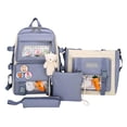 thumbnail image 2 of 4 Piezas Conjunto Bandolera Estudiante Azul+ 4 Piezas Conjunto Bandolera Estudi BLESIY Mochilas escolares, 2 of 8