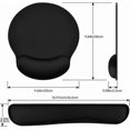 thumbnail image 5 of Mouse Pad, Ergonomic Mouse Mat + Keyboard Wrist Rest Support Set For Computer/laptop, Non-slip Rubber Base Memory Foam Wrist Rest Set For Relief Getti, 5 of 5