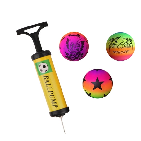 3 PCS Rainbow Balls Sports Play Ball Kickball Handball Toy for Indoor Outdoor Playground Activities (Random Pattern)