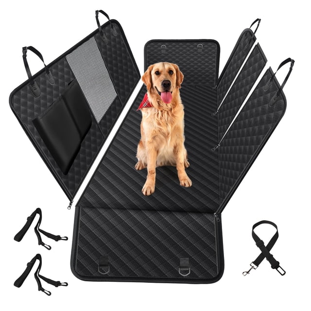 Funda para Asiento de Coche para Perros Vailge 100% Impermeable con Ventana de Malla