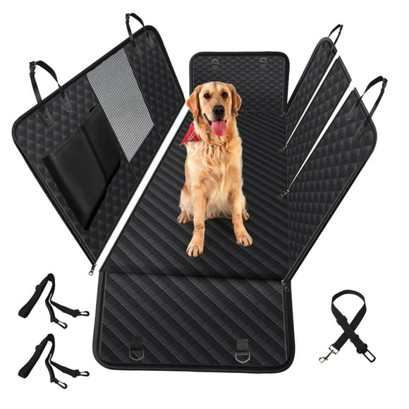 Funda para Asiento de Coche para Perros Vailge 100% Impermeable con Ventana de Malla