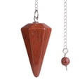 thumbnail image 1 of Péndulo hexagonal de jaspe rojo Justinstones 3,8 cm, 1 of 3