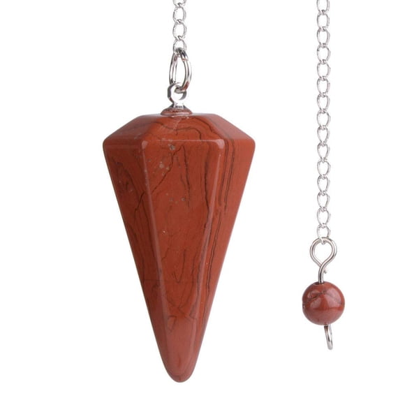 Péndulo hexagonal de jaspe rojo Justinstones 3,8 cm
