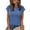 Blue #001, variant on Women's Cap Sleeve Tops for Summer - Soft Stretchy Versatile Shirts for Office Casual Date Everyday Wear, M
