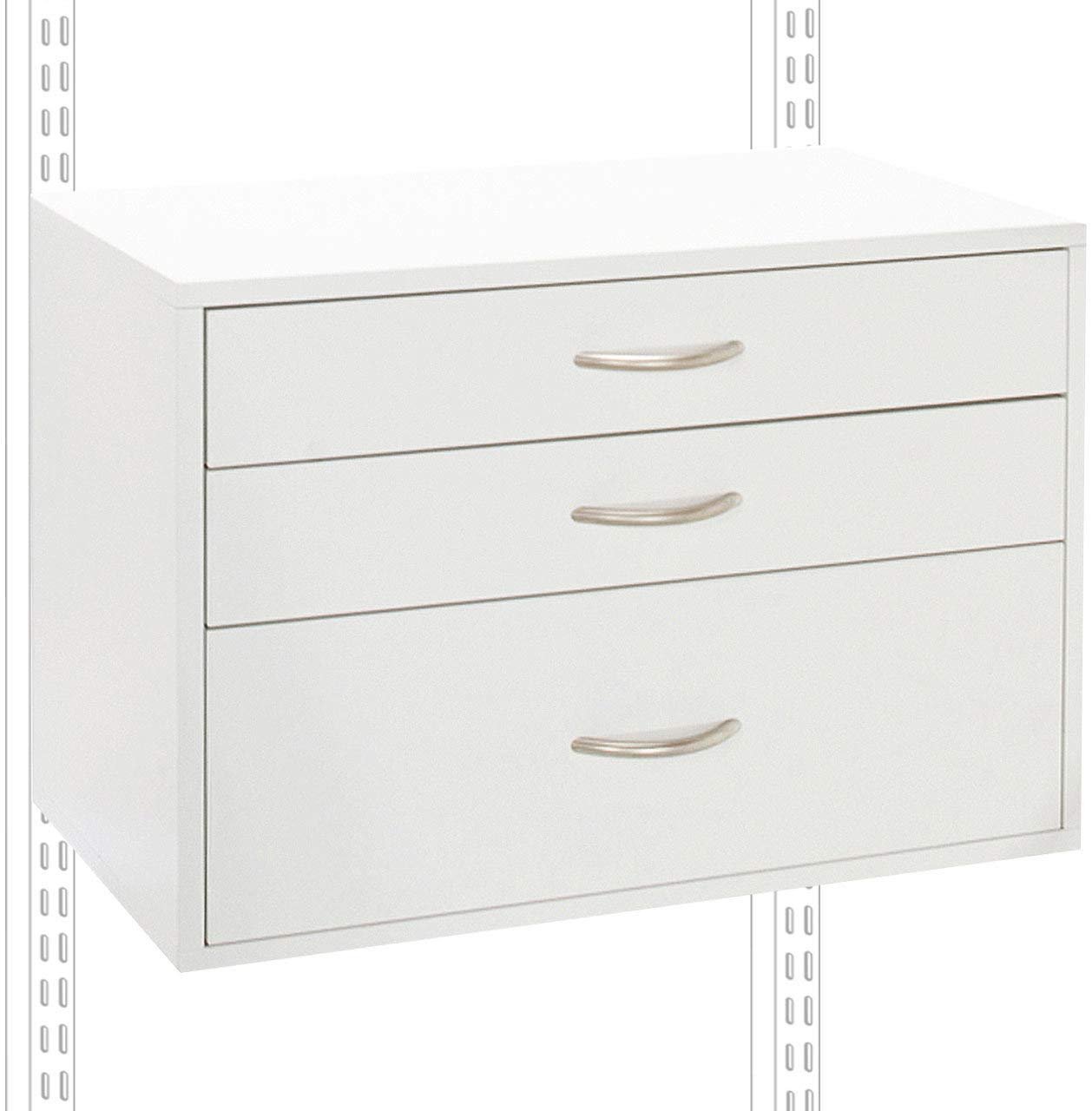 Organized Living freedomRail White 'Big O-Box' 2-Drawer Modular Cabinet