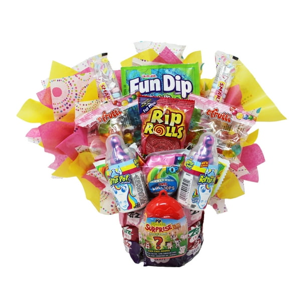 Super Cute Candy Bouquet for Girls Creatively Crafted with Name Brand