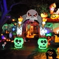 thumbnail image 4 of 8.8FT Halloween Inflatable Skeleton Skull Haunted House Archway Halloween Outdoor Decorations, Blow Up Skull Scary Yard Decorations Built in LED Lights for Yard, Lawn, Garden Arch, 4 of 8