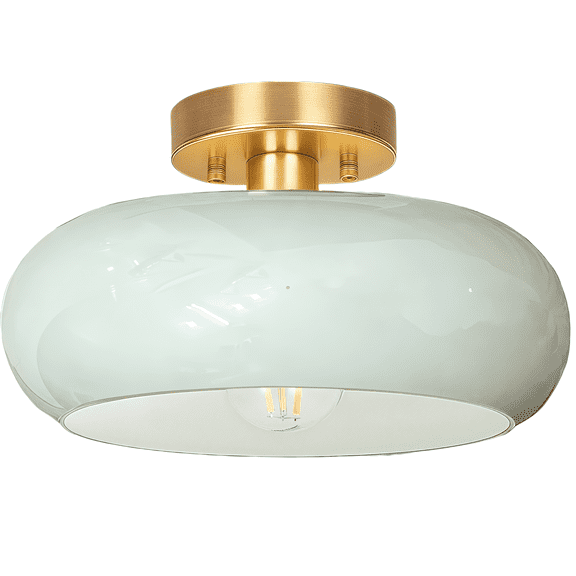 Semi Flush Mount Ceiling Light,11inch Mid-Century Modern Light Fixture, Hallway Light Fixtures,Vintage Lighting fixtures for entryway,Bedroom,Kitchen,Porch