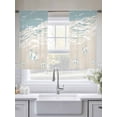 thumbnail image 5 of Blue Coastal Crabs Sheer Curtains 45 Inch Length 2 Panels Set, Summer Beach Ocean Abstract Art Voile Window Treatment Rod Pocket Small Kitchen Curtains Drapes for Bedroom 52"x45"x2, 5 of 7