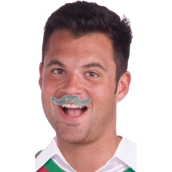 Forum Novelties Grey Gray Scoundrel Gentlemen Cowboy November Costume Accessory Moustaches