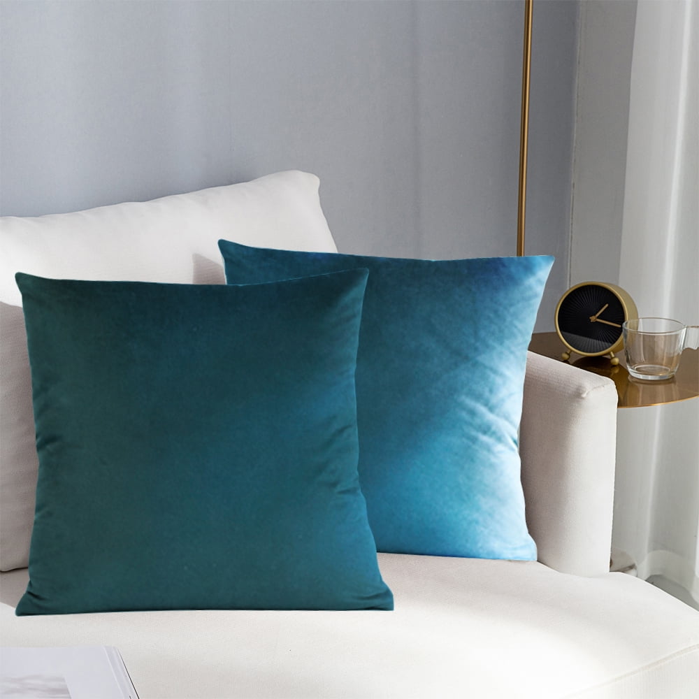 2X Velvet Soft Square Throw Pillow Cover Set Cushion Case For Sofa Bedroom Car f 