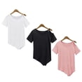 thumbnail image 4 of Camisa de manga corta con hombros descubiertos de verano para mujer Blusa Tops Camiseta blanca L Sunnimix Mujeres top, 4 of 6