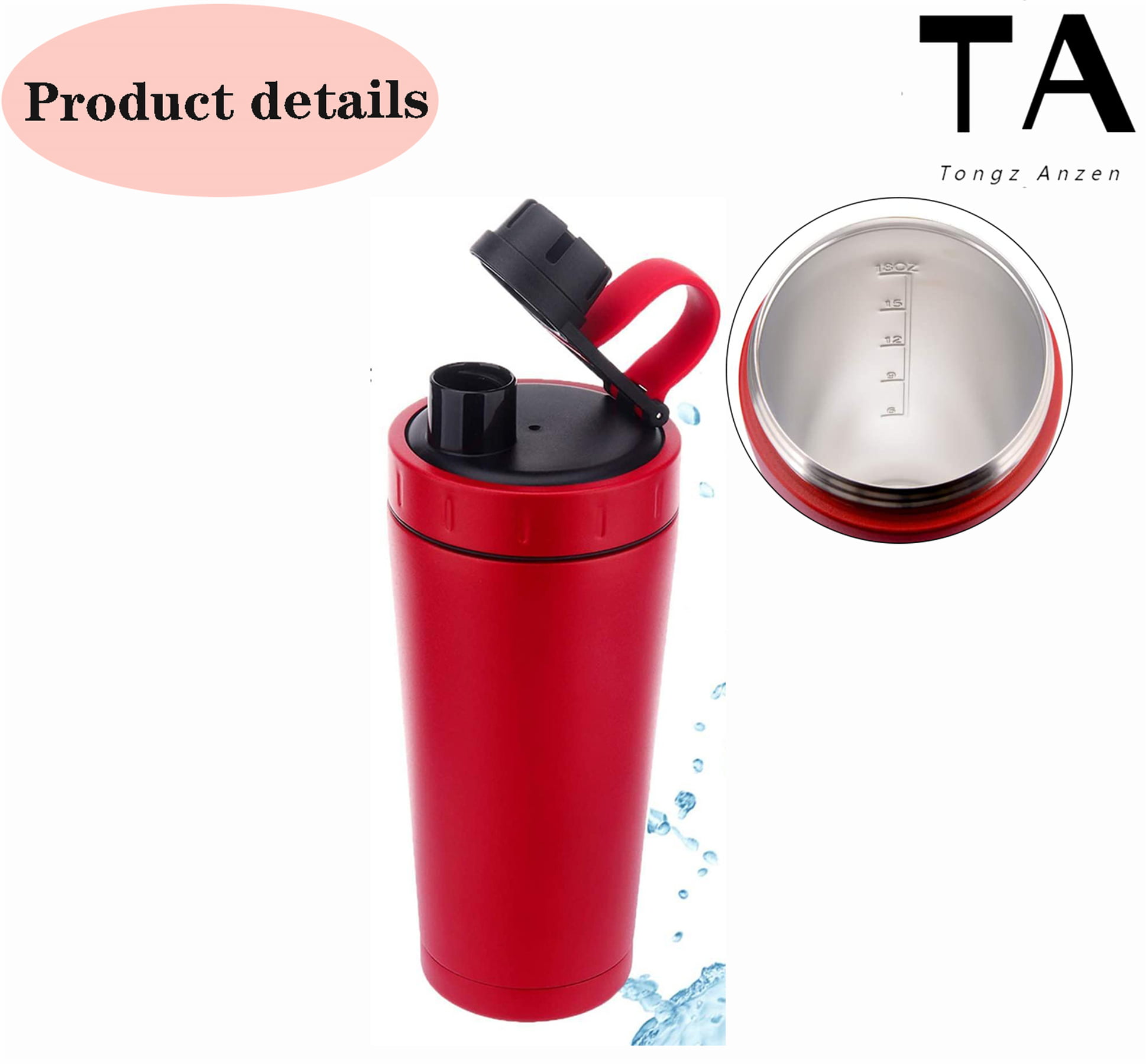 Hydro Flair Stainless Steel Protein Shaker Bottle Insulated Keeps Hot/ –  BABACLICK