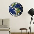 thumbnail image 5 of Luminous Earth Wall Clock Acrylic Material Silent Home Decor Wall Clock, 5 of 8