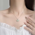 thumbnail image 3 of 14K Gold Real Natural Jade Peace Lock Necklace, Elegant Jade Pendant, Exquisite Jewelry Gift for Wife's Well-being, 3 of 4